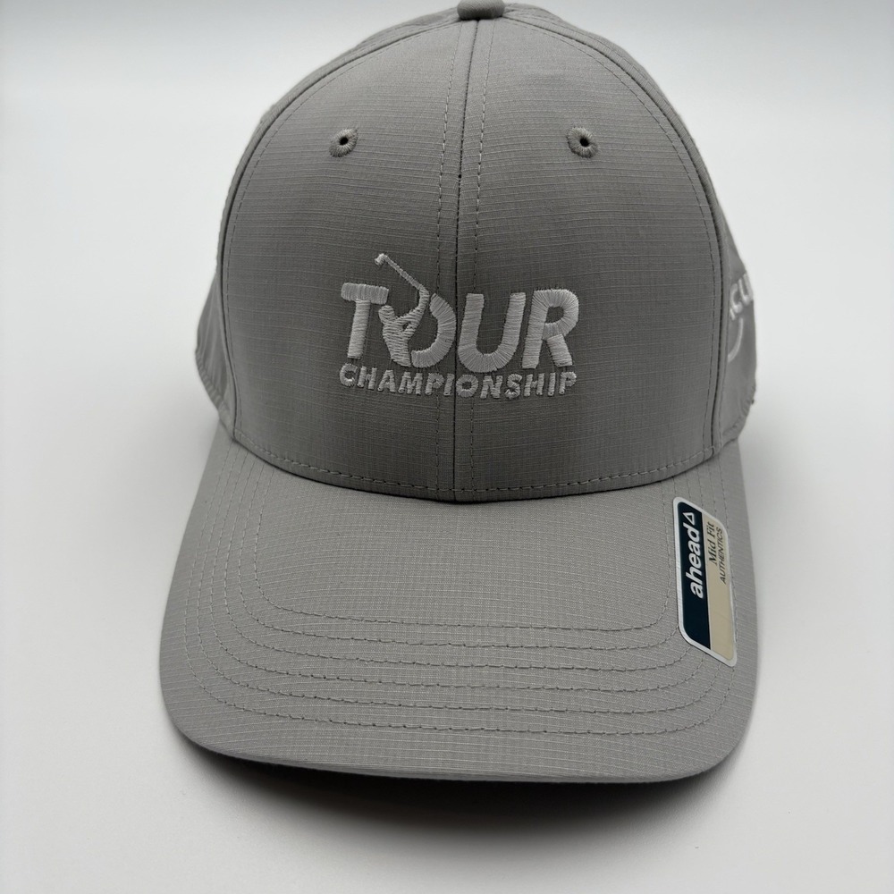 Ahead TOUR Championship Golf Hat Gray Adjustable Mid Fit Acuity Logo PGA Cap